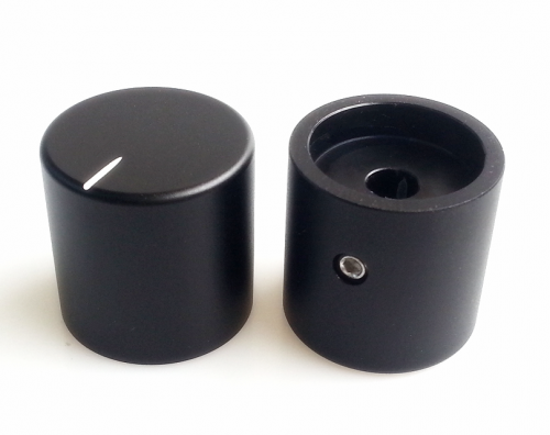 1PC 25x25mm dull polish Black Aluminium AMP volume potentiometer Knob 6.0mm Volume Control Knob YDAN-7