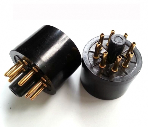 1PC S8AES Tube AMP DIY parts Gold plated 8Pin Vacuume tube bakelite socket base for KT88 EL34 6550