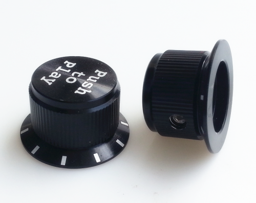 1PC 24x14.5mm Black Aluminium AMP volume potentiometer Knob 6.0mm Tone Control Knobs  YDAN-32