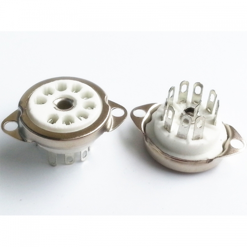 1PC GZC9-C-1 9Pin Tube Socket Silver plated for valve tube 12AX7 12AT7  ECC82 E88CC 6922 6p1 6N2 6N11