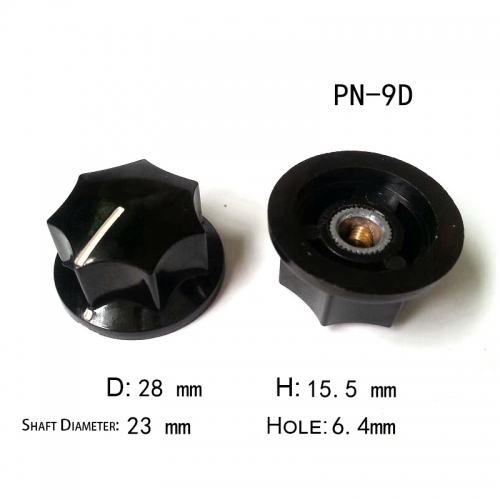 1PC Bakelite Knob PN-9D for Guitar Amplifier Knob volume potentiometer knob 6.4mm Hole