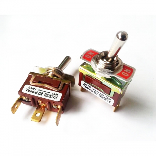 1PC ON ON 3PIN DPDT Momentry switch Toggle Switch Brass screw pins AC 250V 15A 125V 20A Heavy