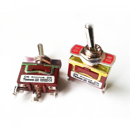 1PC ON ON 3PIN With Screw DPDT Toggle Switch Brass screw pins AC 250V 15A 125V 20A Heavy