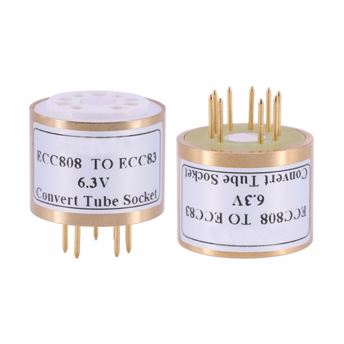 1PC ECC808  TO 12AU7 ECC81 ECC808 TO 12AX7 6.3V Ceramic DIY Audio Amplifier Vacuum Tube Convert Socket Adapter