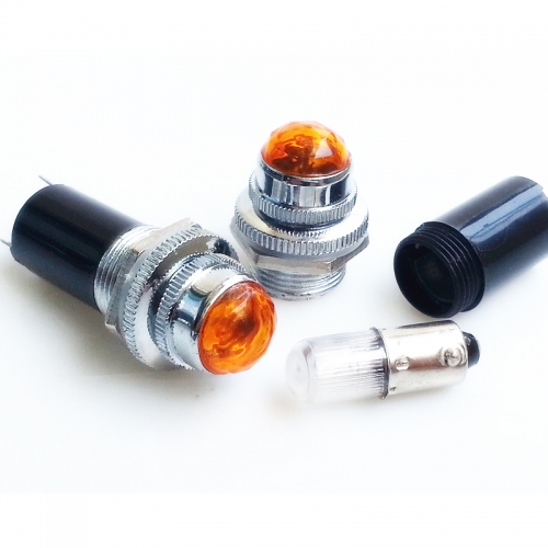 1PC Orange color Tube AMP radio dial indication Lamp Light with 6.3V 0.15A Bulb BAYONET pin