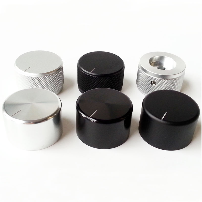 thumbnail image 2 of BZ 35mm X 22mm Aluminum Solid Knob – Volume Potentiometer – Silver – Universal For Amplifiers 2 of 3