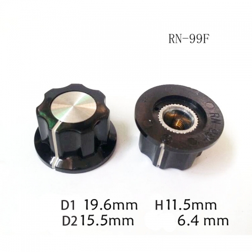 1PC 15.7x11.5mm Bakelite knob Amplifier Knob volume potentiometer knob for Guitar amplifier 6.4mm Hole RN-99F