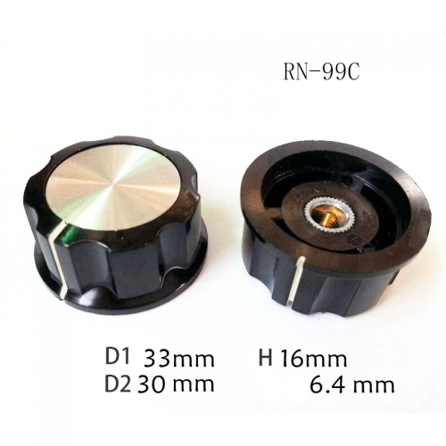 1PC 30x16mm Bakelite knob Amplifier Knob volume potentiometer knob for Guitar amplifier 6.4mm Hole RN-99C
