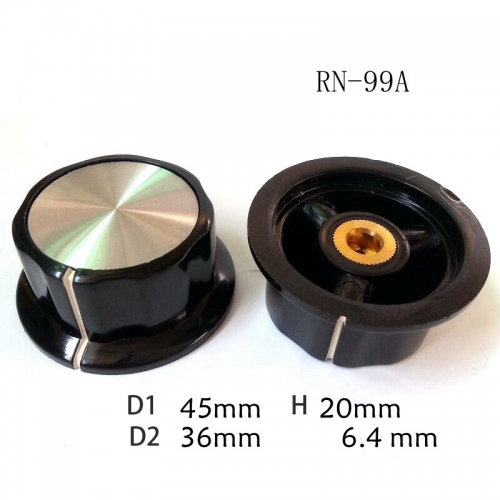 1PC 36x20mm Bakelite knob Amplifier Knob volume potentiometer knob for Guitar amplifier 6.4mm Hole RN-99A