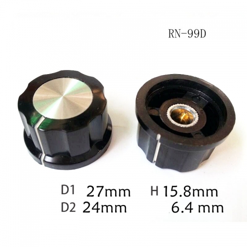 1PC 24x15.8mm Bakelite knob Amplifier Knob volume potentiometer knob for Guitar amplifier 6.4mm Hole RN-99D