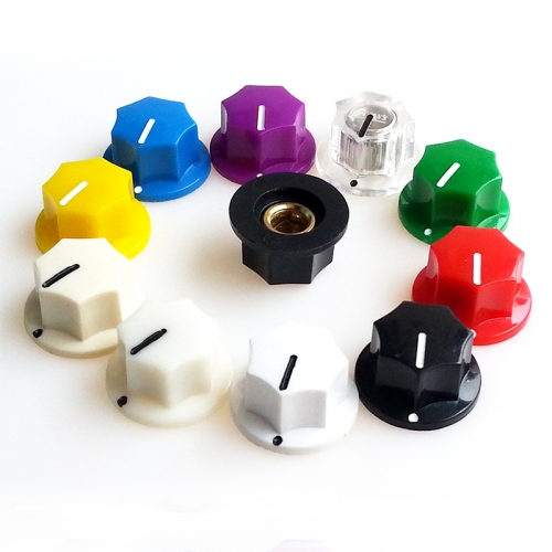 20X11.5mm HIFI Audio DIY Plastic potentiometer Knob for Guitar AMP Effect Pedal 6.4mm Hole