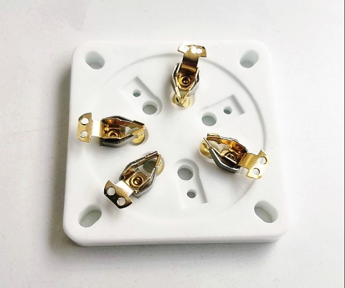 1PC 7Pin Tube Socket Base Chassis Mount Ceramic Vacuum Tube socket Gold plated for GM70 GM71