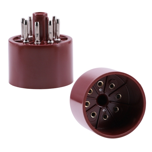 Tin plated Red 8PinTube Socket S8AES Bakelite Tube Base For KT88 KT66 6550 EL34 GZ34 Vacuum Tube Amp HIFI DIY