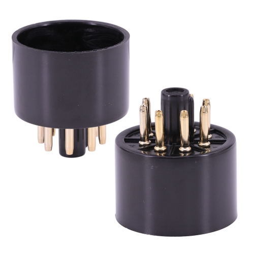 Gold plated Black Tube Socket S8AES Bakelite Tube Base For KT88 KT66 6550 EL34 GZ34 Vacuum Tube Amp HIFI DIY