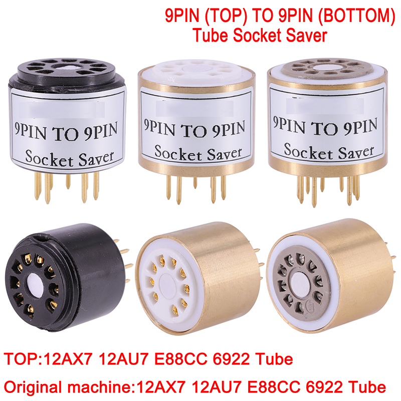 Qyrugcxs 9Pin Vacuum Tube Socket Test Saver per 6DJ8