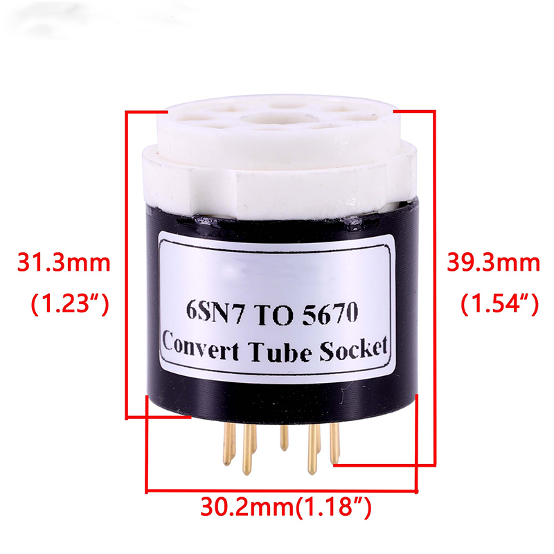 1PC Bakelite 6SN7 TO 5670 6N3 6H3N 369A DIY Audio Vacuum Tube Amplifier ...