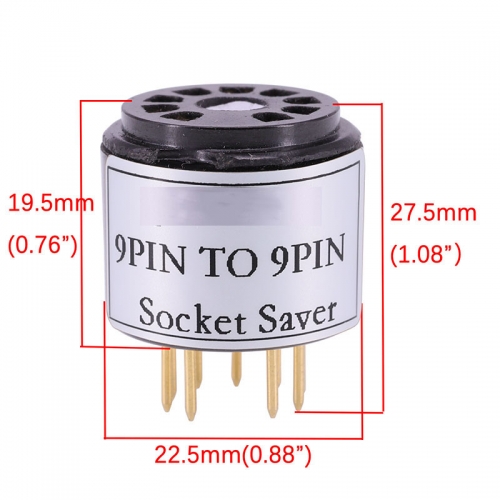 1PC 9Pin bakelite Vacuum Tube Saver Test Socket For 6922 E88CC 12AX7 12AU7 ECC82 ECC83 Vintage Tube Amplifier Audio Socket Adapter A