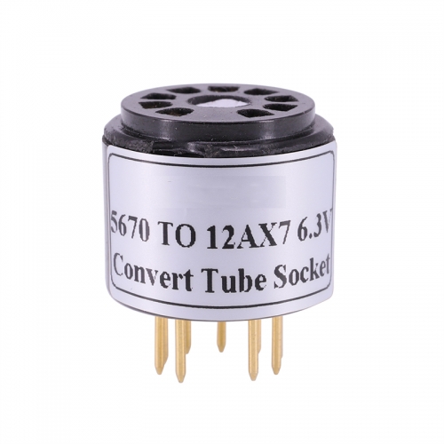 1PC bakelite 6N3 5670 TO 12AX7 12AU7 ECC82 ECC83 6.3V DIY Audio Amplifier Vacuum Tube Convert Socket Adapter HIFI A