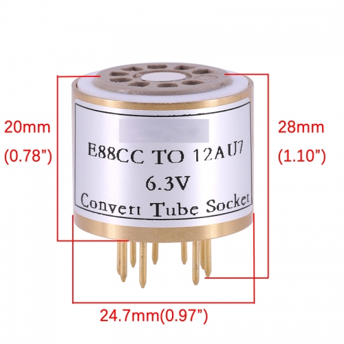 1PC 9Pin Korea Brown bakelite Tube Socket E88CC 6N6 6922 TO 12AU7 12AX7 ECC82 6.3V Tube Convert Socket Adapter Vintage Audio HIFI C