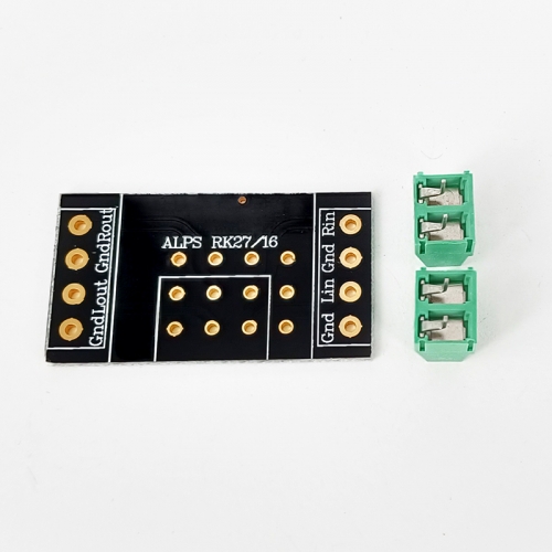 1PC Black PCB  for ALPS RK27 RK16 amplifer volume potentiometer with 2 terminal block connectors HIFI DIY parts