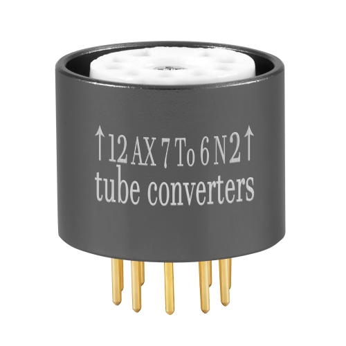 1PC Alloy case 12AX7 to  6N2 Vaccum tube adapter socket converter HIFI Diy 12AX7 to  6N2