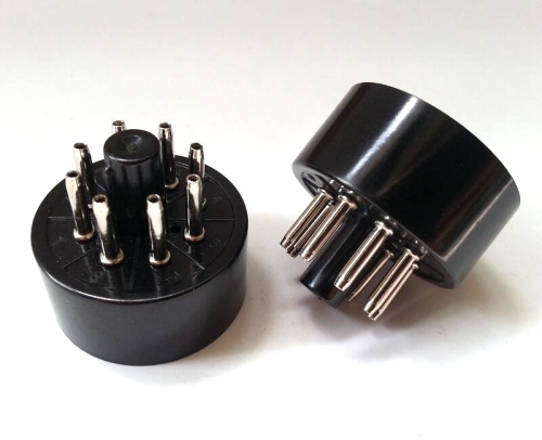 1PC Black 8Pin Silver plated Vacuume tube bakelite socket base for EL34 5Y3GT 5AR4 GZ34 6L6WGC 6L6WGB