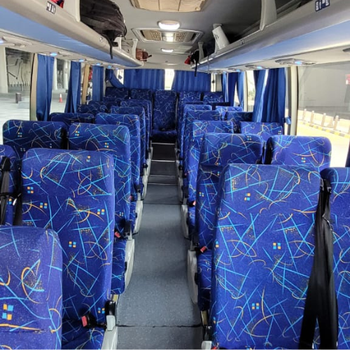 Original fabric touring Bus passenger seats 