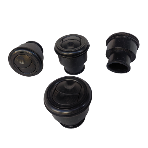 Dashboard and cabin A/C air outlet vent for bus, truck, and RV air conditioning systems