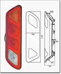 4133-00085 Yutong Bus Taillight for Models ZK6125HQ / ZK6107H / ZK6935H