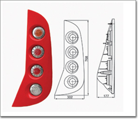4133-00085 Yutong Bus Taillight for Models ZK6125HQ / ZK6107H / ZK6935H