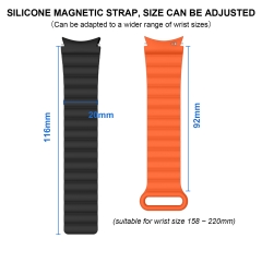 Silicone Magnetic Strap for Galaxy Watch 4 Classic 5 Pro