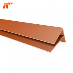 Purple triangular copper profile 