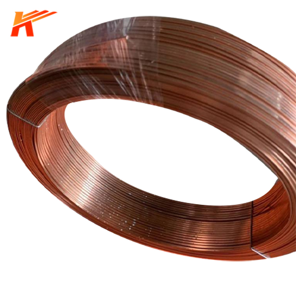 Tin-brass belt is produced and processed into rings of tin-red copper