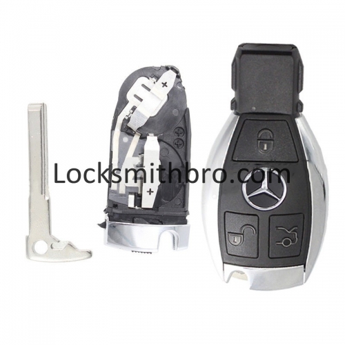 LockSmithbro Mercedes Benz Smart Key Shell With Battery Clamp And Blade