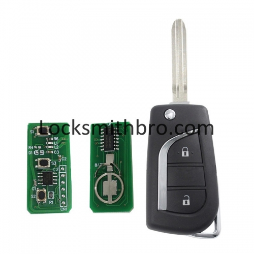 LockSmithbro TOY43 Blade 315Mhz 8A(H) Chip 2 Button Toyot Remote Key After 2014 Year Car