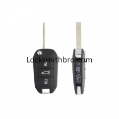 LockSmithbro 307(VA2) Blade 3 Button ForCitroen Elysee 433Mhz ID46 Chip With Logo Remote Key