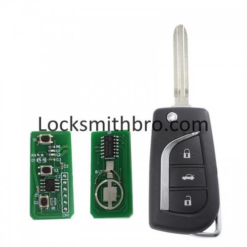 LockSmithbro TOY43 Blade 315Mhz 8A(H) Chip 3 Button Toyot Remote Key After 2014 Year Car