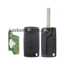 LockSmithbro 0523 ASK 2 Button 307(VA2) Blade ForCitroen 433Mhz 7941(ID46) Chip Remote Key For Cars After 2011