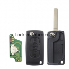 LockSmithbro 0523 ASK 3 Button 307(VA2) Blade ForCitroen 433Mhz 7941(ID46) Chip Remote Key For Cars After 2011 (Trunk Button)
