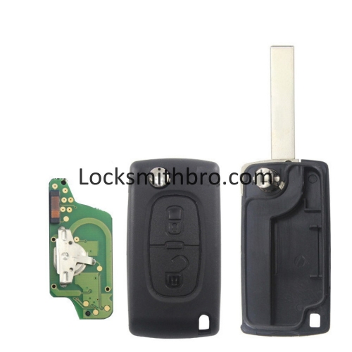 LockSmithbro 0523 ASK 2 Button 407(HU83) Blade ForCitroen 433Mhz 7941(ID46) Chip Chip Remote Key For Cars After 2011