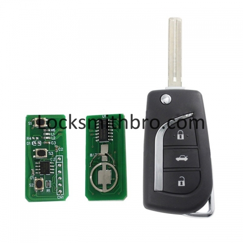 LockSmithbro TOY48 Blade 315Mhz G Chip 3 Button Toyot Remote Key 2010-2013 Year Car