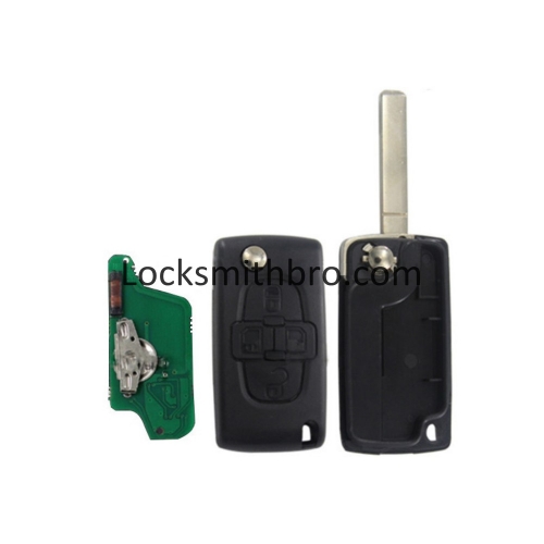 LockSmithbro 0523 ASK 4 Button 307(VA2) Blade ForCitroen Remote Key For Cars 2006-2011