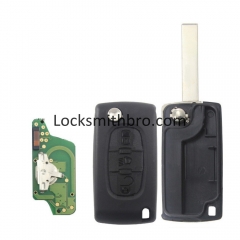 LockSmithbro 0523 ASK 3 Button 407(HU83) Blade ForCitroen 433Mhz 7941(ID46) Chip Chip Remote Key 2011 (LED Button)