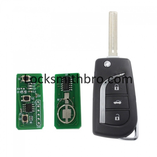 LockSmithbro TOY48 Blade 433Mhz G Chip 3 Button Toyot Remote Key After 2014 Year Car