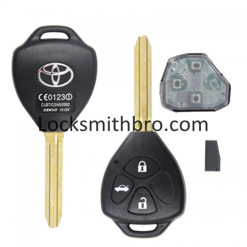 LockSmithbro HYQ12BBY 315Mhz 4D67 Chip 3 Button Toyot Remote Key With Logo