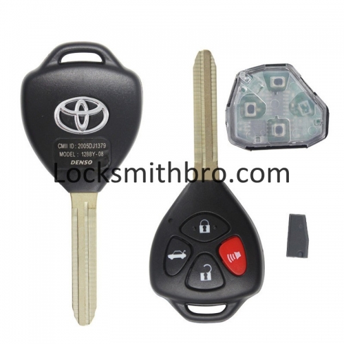 LockSmithbro Gq4-29 315Mhz 4D67 Chip 3+1 Button Toyot Remote Key With Logo