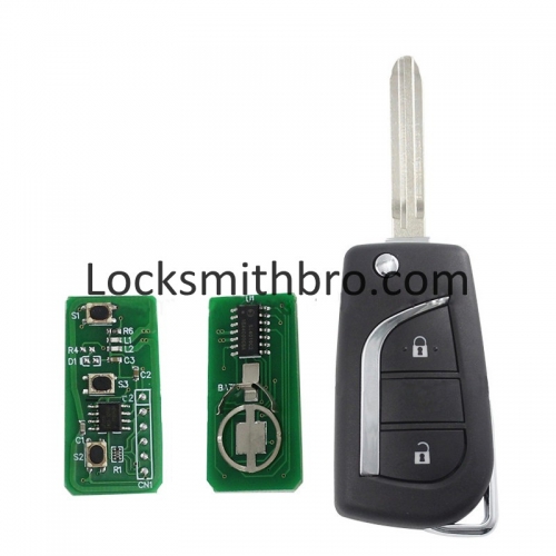 LockSmithbro TOY43 Blade 315Mhz 4D67 Chip 3 Button Toyot Remote Key Before 2014 Year Car