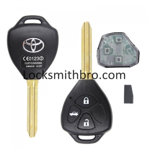 LockSmithbro 433Mhz G Chip 3 Button Toyot Remote Key With Logo