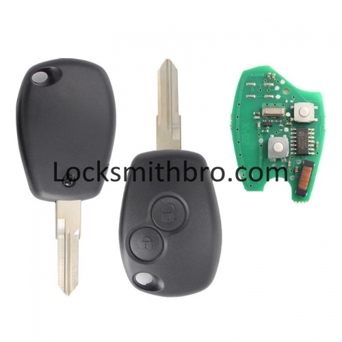 LockSmithbro Without Logo 207(VAC102) 434Mhz PCF7946 Chip 2 Button Renaul Clio&Kango Remote Key