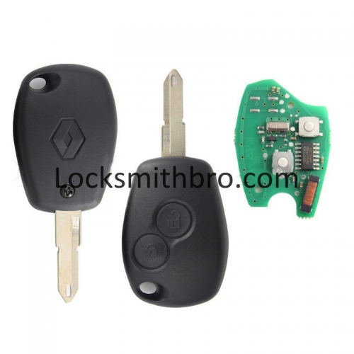 LockSmithbro 206(NE73) 434Mhz With Logo PCF7946 Chip 2 Button Renaul Clio&Kango Remote Key